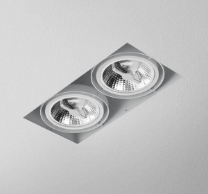 Oprawa wpuszczana AQFORM SQUARES 111x2 trimless 230V biała - OPRAWA POEKSPOZYCYJNA