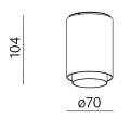 Oprawa natynkowa AQFORM VYRO x1 round LED 230V