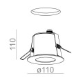 Oprawa wpuszczana AQUATIC round LED 230V hermetic 1 LED WW - OPRAWA POEKSPOZYZYCJNA