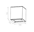 Kinkiet MAXI CUBE EXTERIOR LED WW alu IP65 - OPRAWA POEKSPOZYCYJNA