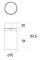 Oprawa natynkowa LABRA TEXO EVO 75 Reflektor NT | 14W On-Off