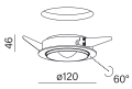 Oprawa wpuszczana AQFORM QRLED next move trim 52° wpuszczany