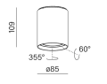 Oprawa natynkowa AQFORM VYRO x1 round move LED 