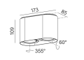 Oprawa natynkowa AQFORM VYRO x2 round move LED 