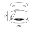 Oprawa wpuszczana AQFORM ONLY round mini LED 230V exterior 