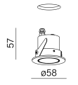 Oprawa wpuszczana AQFORM PUTT mini LED hermetic 