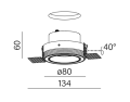 Oprawa wpuszczana AQFORM PUTT midi move LED trimless 