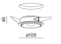 Oprawa wpuszczana AQFORM QRLED next trim 52° 