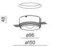 Oprawa wpuszczana AQFORM QRLED next trimless 52° 