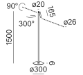 Oprawa stojąca / podłogowa AQFORM PET micro LED 32° upright