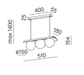 Oprawa zwieszana AQFORM MODERN BALL x3 LED