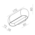 Kinkiet AQFORM EQUILIBRA DIRECT 17 EV LED WW czarny - OPRAWA POEKSPOZYCYJNA