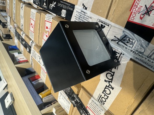 Kinkiet MAXI CUBE AQUAFORM / AQFORM hermetic CZARNY - OPRAWA POEKSPOZYCYJNA