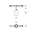 Oprawa do szynoprzewodu LABRA Multisystem EVO G2 - Easy Spot 40 AD.48V
