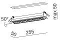 Oprawa wpuszczana AQFORM RAFTER mini points move LED 37° 