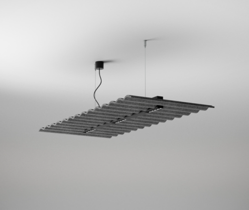 Oprawa zwieszana AQFORM AQfelt WAVE RAFTER points 86 LED M930 section