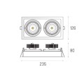 Oprawa wpuszczana LABRA Multiva EVO Trim 80x2 On-Off