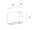 Kinkiet AQFORM LEDPOINT square M930 68° exterior 