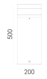 Oprawa zewnętrzna STAVANGER H=50, KLOSZ SATYNOWANY NORLYS 