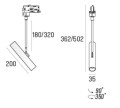 Oprawa do szynoprzewodu LABRA STIK 35x1 Adaptor 3F - H180
