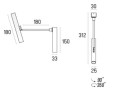 Kinkiet LABRA STIK 25x1 Wall KN H180