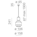 Oprawa zwieszana AQFORM MODERN GLASS Barrel LED fi50 M930