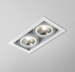 Oprawa wpuszczana AQFORM SQUARES 111x2 biała - OPRAWA POEKSPOZYCYJNA