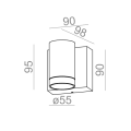 Kinkiet AQForm Pex LED 230V 4000K Hermetic Wall Antracyt Struktura - OPRAWA POEKSPOZYCYJNA