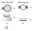 Oprawa wpuszczana LABRA MONO MOVE LV WP