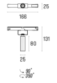 Oprawa do szynoprzewodu LABRA MULTISYSTEM EVO G2 - AD 48V Stik On 25x1 On-Off  4.5W