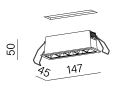 Oprawa wpuszczana AQFORM RAFTER points LED trim M930 