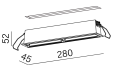 Oprawa wpuszczana AQFORM RAFTER wall washer LED trim L930 