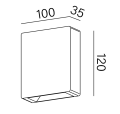 Kinkiet AQFORM LEDPOINT square up&down M930 68° exterior 