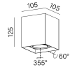 Oprawa natynkowa AQFORM SQUARES next 50x1 LED M930 Phase-Control 