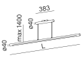 Oprawa zwieszana AQFORM THIN TUBE central LED