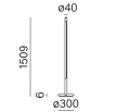 Oprawa stojąca / podłogowa AQFORM THIN TUBE 150 LED upright M930